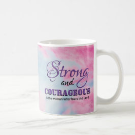PERSONLIGEN STRONG & COURAGEOUS Christian Woman Kaffemugg