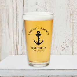 Personligen Svart ankare i Boat Glaskopp