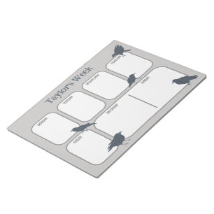 Personligen Svarta Kråkor Veckovis planering Anteckningsblock