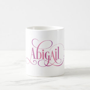 Personligen Swirly skrivar Abigail rosor Kaffemugg