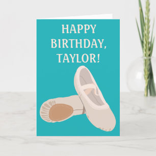 Personligen Tan Ballet Shoes Kort
