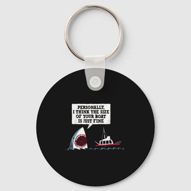 Personligen Tänkor jag att Storleka på din båt bar Nyckelring (Framsida)