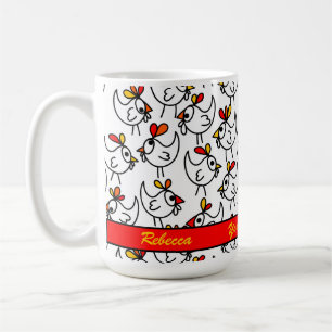 Personligen Tecknad Chickens Mönster Kaffemugg