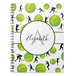 Personligen Tennis Player Coach Lägg till ditt nam Anteckningsbok
