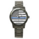 Personligen Thin Blue Line från polisens Pension Armbandsur (Framsida)