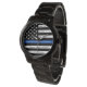 Personligen Thin Blue Line från polisens Pension Armbandsur (Vinklad)