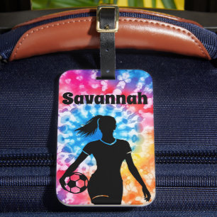 Personligen Tie-Dye Rainbow Aquarelle Bagagebricka