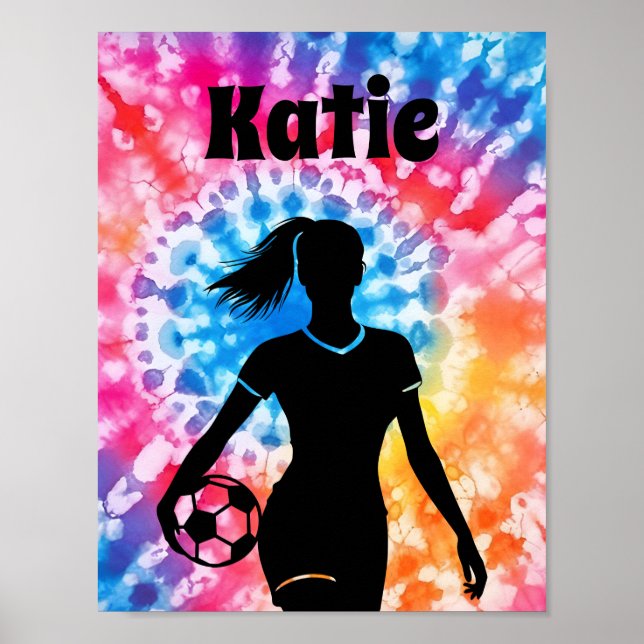 Personligen Tie-Dye Rainbow Aquarelle Poster (Framsidan)