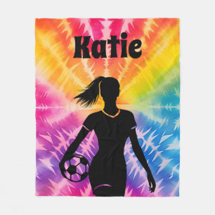 Personligen Tie-Dye Rainbow Burst Fleecefilt