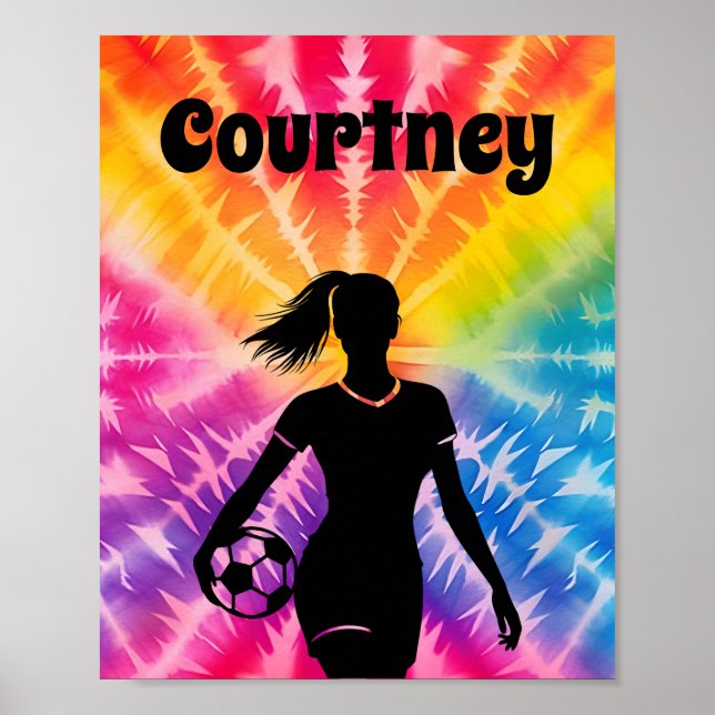 Personligen Tie-Dye Rainbow Burst Poster (Framsidan)