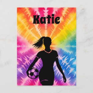 Personligen Tie-Dye Rainbow Burst Vykort