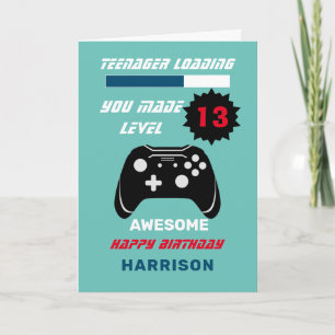 Personligen Tonager Loading Funny Gamer födelsedag Kort