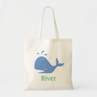 Personligen Tote Bag, Blue och Grönt