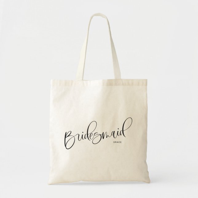 Personligen Tote Bag för Chic  i Bridesmaid Tygkasse (Framsidan)