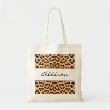 Personligen Tote Bag för leopard Skriv ut skript
