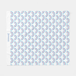 Personligen Transgender Rainbow Pride Flagga Fleecefilt