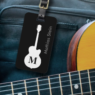 Personligen Travel Sten Guitar Music Bagagebricka