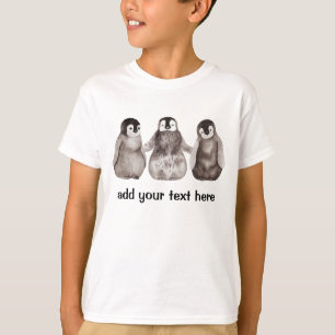 Personligen Tre vattenfärger Emperor Penguin   T Shirt