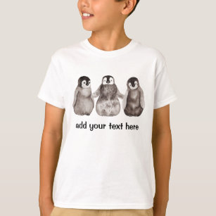 Personligen Tre vattenfärger Emperor Penguin   T Shirt