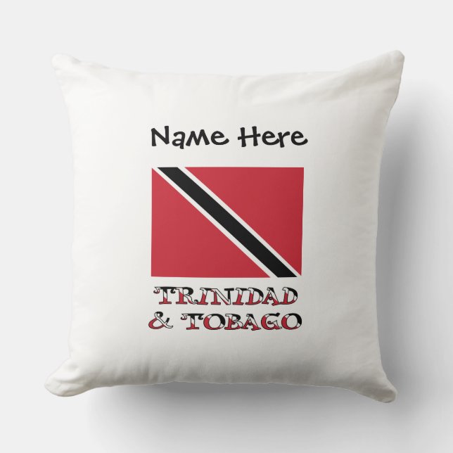 Personligen Trinidad Tobago och Trinidadian Flagga Kudde (Framsida)