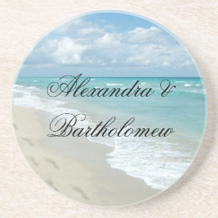 Personligen Tropical Beach Scene Keepsaké Underlägg