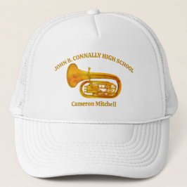 Personligen Tuba Player High School Band Guld Keps