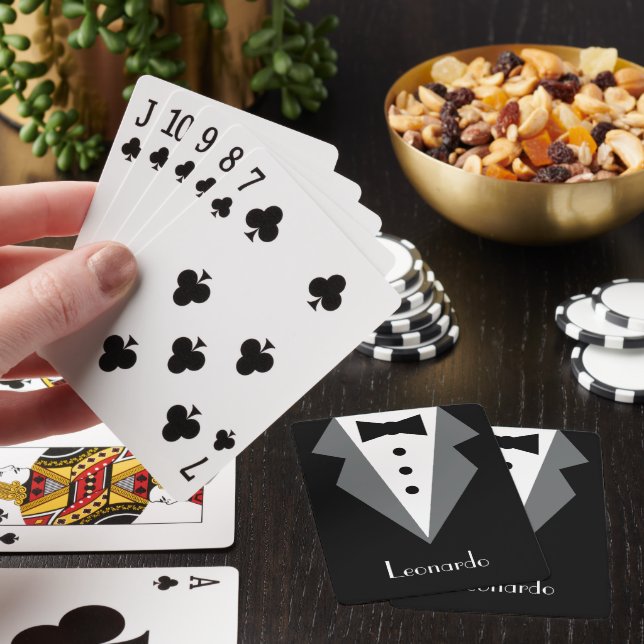 Personligen Tuxedo Black Tie Casinokort (På plats)