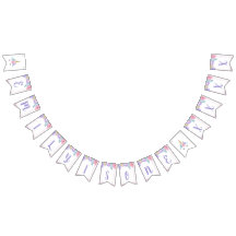 Personligen Unicorn Ansikte Birthday Banner