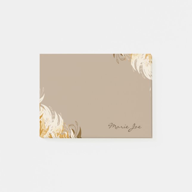 Personligen Utskrift av söt Blommigt Boarder  Post-it Block (Framsida)