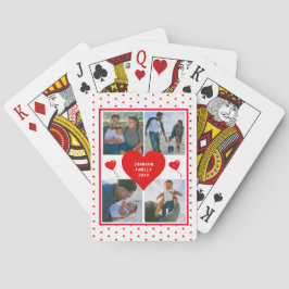 Personligen Valentine Heart i Photo Collage Family Casinokort