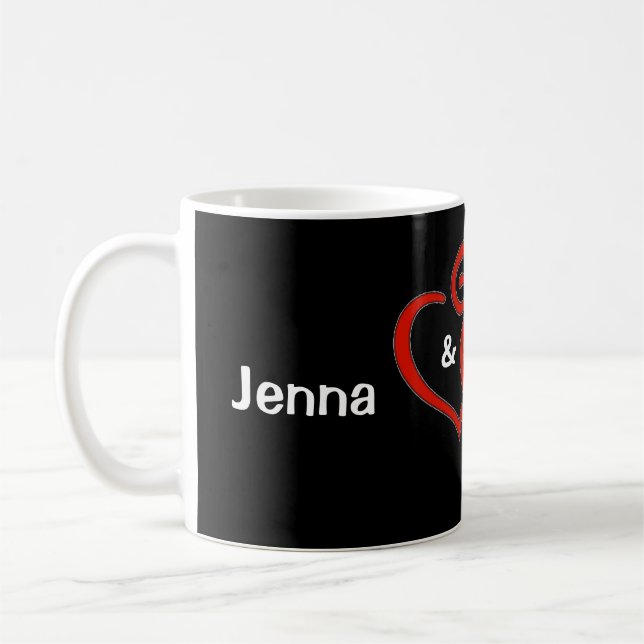 Personligen Vänd hörsel Par Mug Kaffemugg (Vänster)