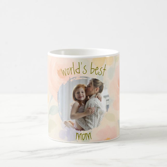 Personligen "Världens bästa Mamma" Blommigten Mugg (Center)