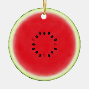 Personligen Vattenmelonsegment Julgransprydnad Keramik