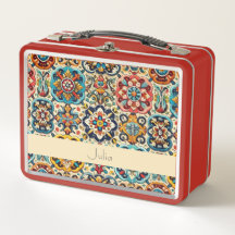 Personligen Vibrant Mexikanska rödblå plattor