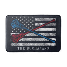 Personligen vintage Flagga och Lacrosse-Fladdermös