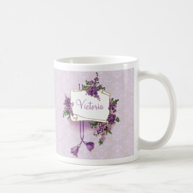 Personligen vintage Lilacs Kaffemugg (Höger)