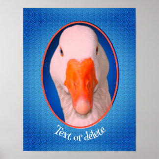 Personligen Vita gäss Ansikte-lantdjur Poster