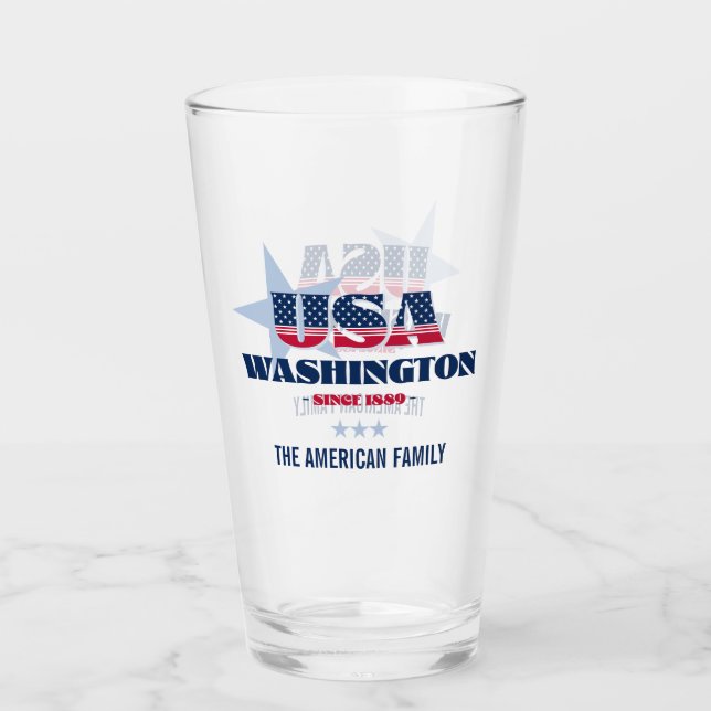 Personligen Washington Patriotic Pride Glaskopp (Framsida)