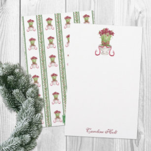 Personligen Watercolor Burgundy Amaryllis Brevpapper