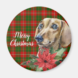 Personligen Watercolor Dachshund Hund Magnet