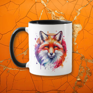 Personligen Watercolor Fox Illustration Mugg
