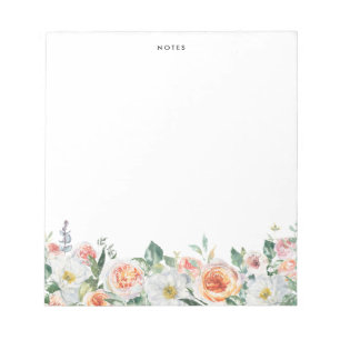 Personligen Watercolor Garden Ro Garland Anteckningsblock