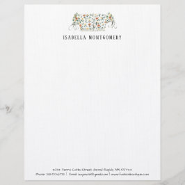 Personligen Watercolor Mode Design Letterhead Brevhuvud