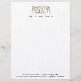 Personligen Watercolor Mode Design Letterhead Brevhuvud