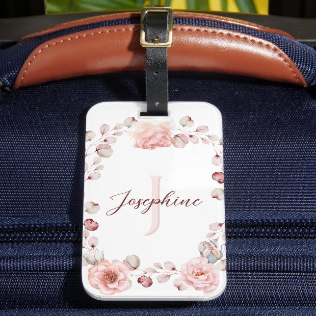 Personligen Watercolor Ro Wandeans | Vit Bagagebricka (Framsida Insitu 2)