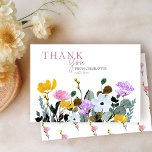 Personligen Wildblomma Vita tackkort för Gräsmatta Tack Kort<br><div class="desc">Tack för Wildblomsskuggan, som du kan anpassa och ge använda åt alla tillfälle. Designen har en blommigt gräns av blommor i vild i rosa lilac gult och blå och sitter på en vit bakgrund (som du kan ändra om du vill). Perfekt för visare för vilda blommor, möhippor, födelsedagar osv. Om...</div>