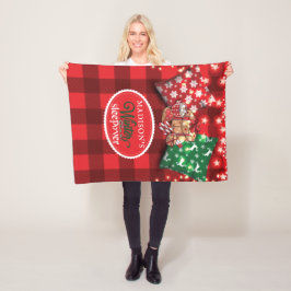 Personligen Winter Sleepover Födelsedagsfest Fleecefilt