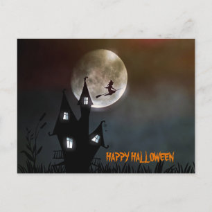Personligen Witch Flies Happy halloween Vykort