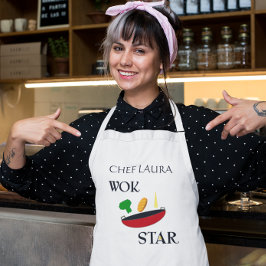 Personligen Wok Star Veggie Chef Förkläde