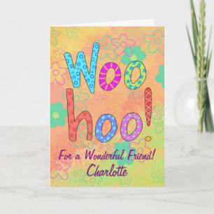 Personligen WooHoo Namn Personlig Friends Kort